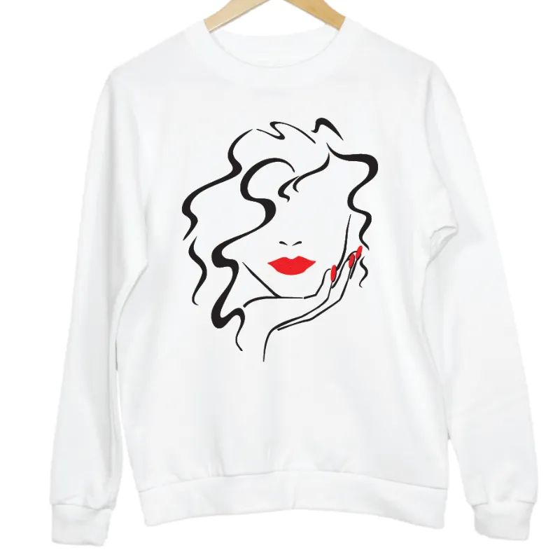 Beautiful Girl Sketch Sweatshirt