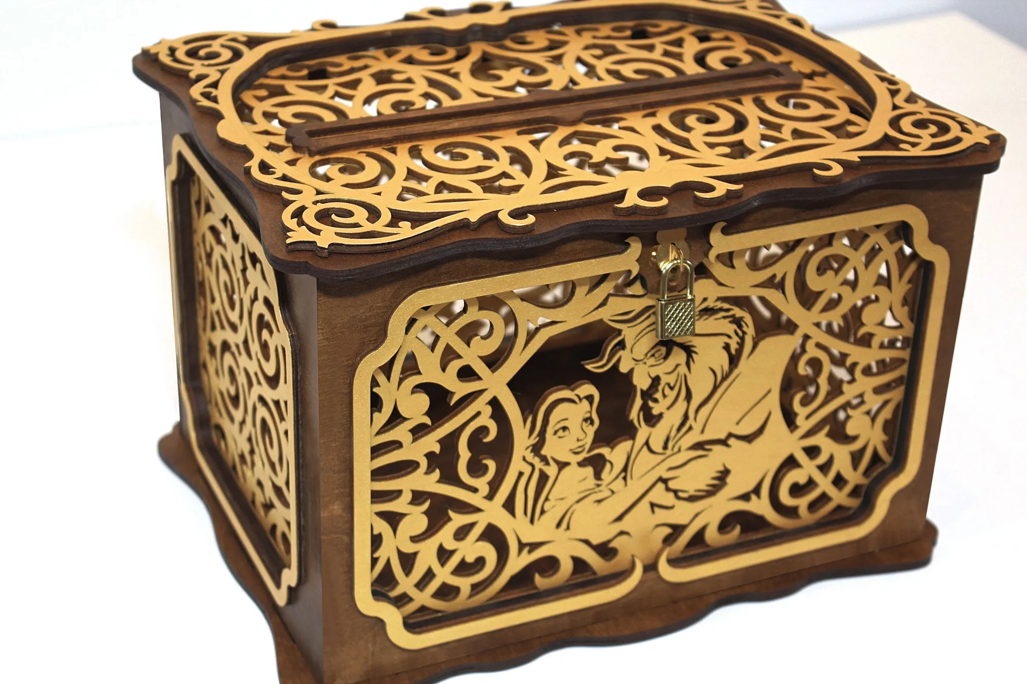 Beauty Beast Wedding Card Box, Tale As Old As Time handmade