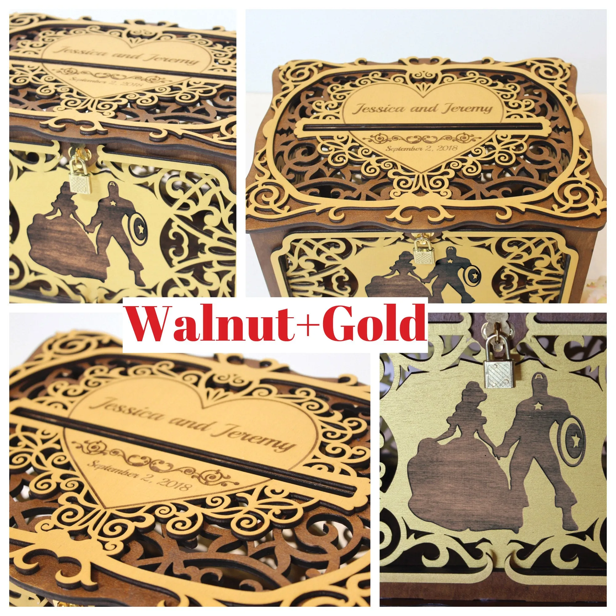 Beauty Beast Wedding Card Box, Tale As Old As Time handmade