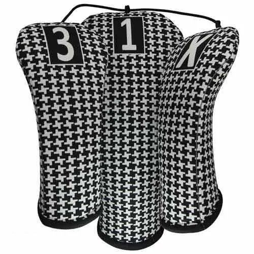 BeeJos Daisy Headcovers Blade Putter Classic Houndstooth