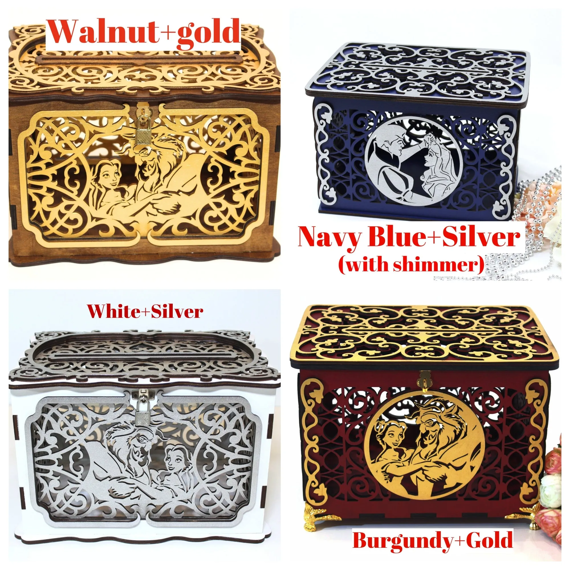 Before Christmas Wedding Card Box Jack Sally Halloween Money Handmade