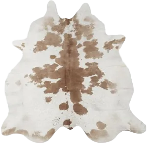 Beige & White Premium Brazilian Hide, XL CH23N I