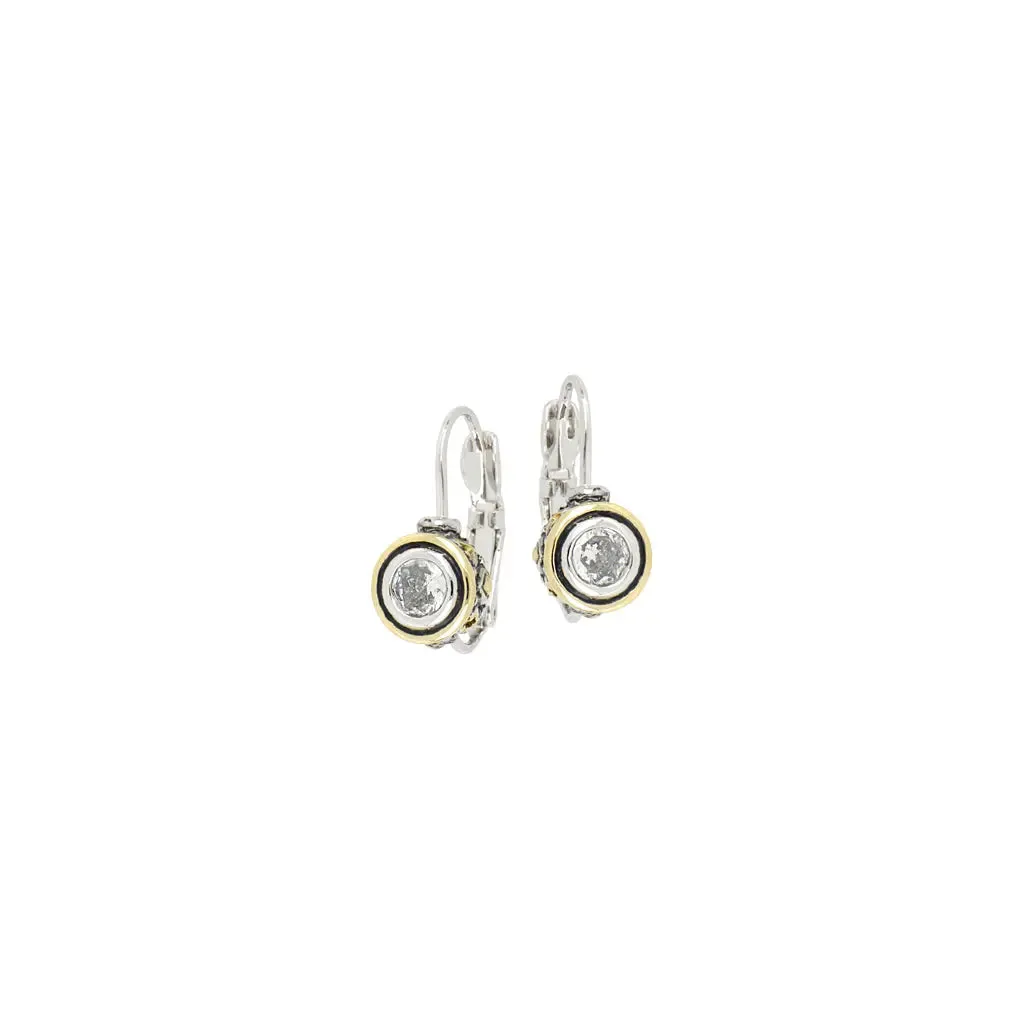 Beijos Collection - CZ Bezel Set Earrings