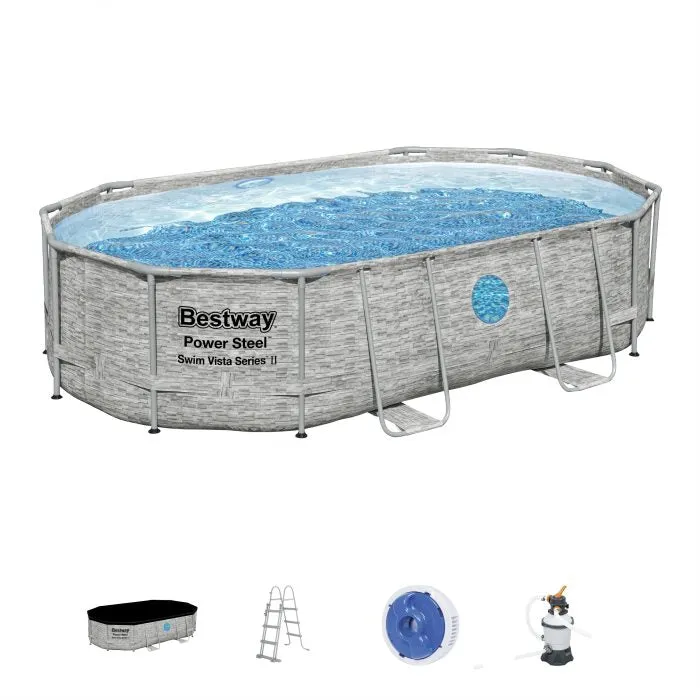 Bestway 16' X 10' X 42"/4.88M X 3.05M X 1.07M Oval Pool Set