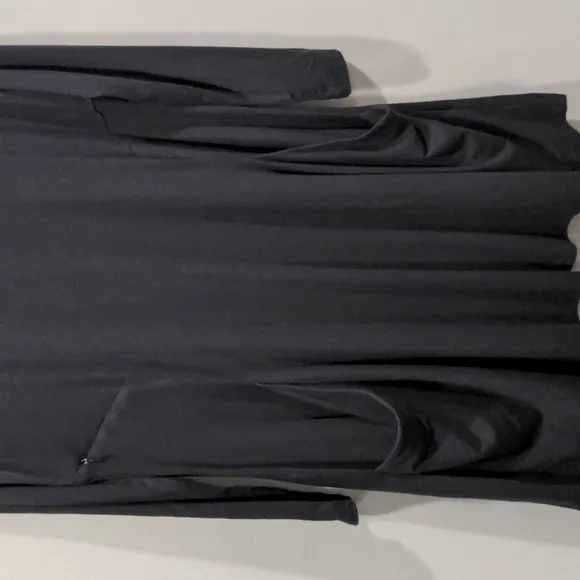 Betabrand Women's NWT Summer Nights Silk Blend Travel Tunic Dress Sz Large Black
