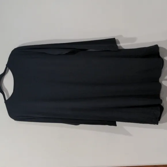 Betabrand Women's NWT Summer Nights Silk Blend Travel Tunic Dress Sz Large Black