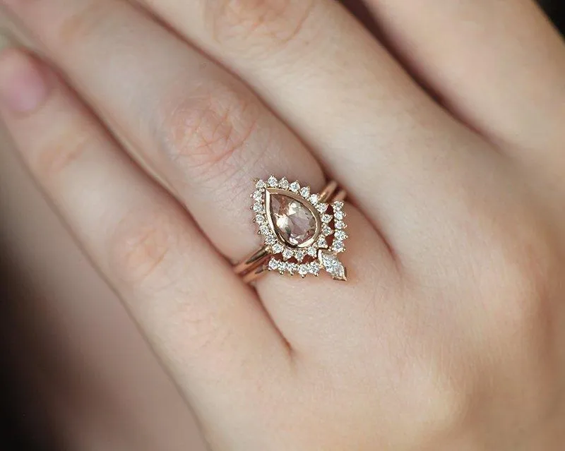 Beverly Morganite Ring Set