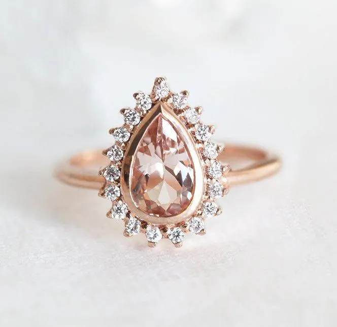 Beverly Morganite Ring Set