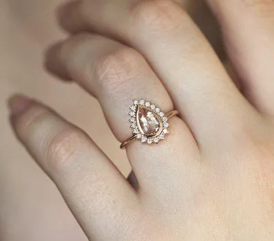 Beverly Morganite Ring Set