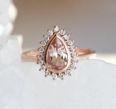 Beverly Morganite Ring Set
