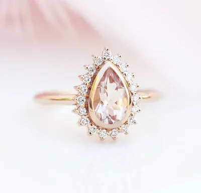 Beverly Morganite Ring Set
