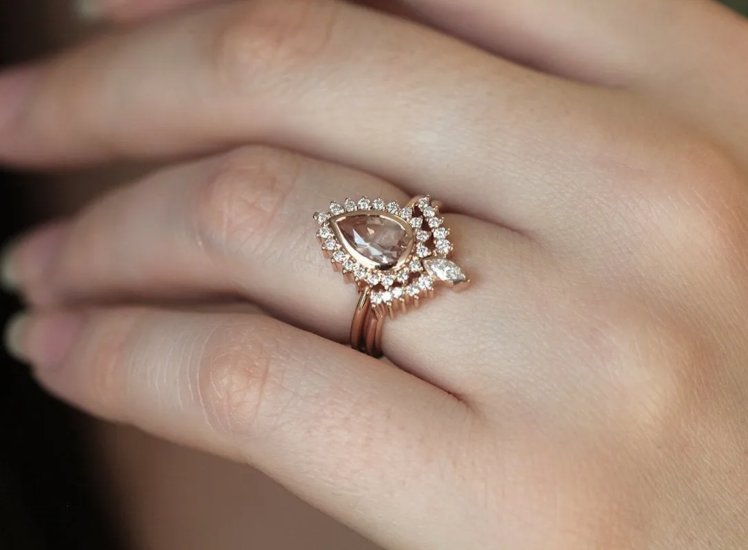 Beverly Morganite Ring Set