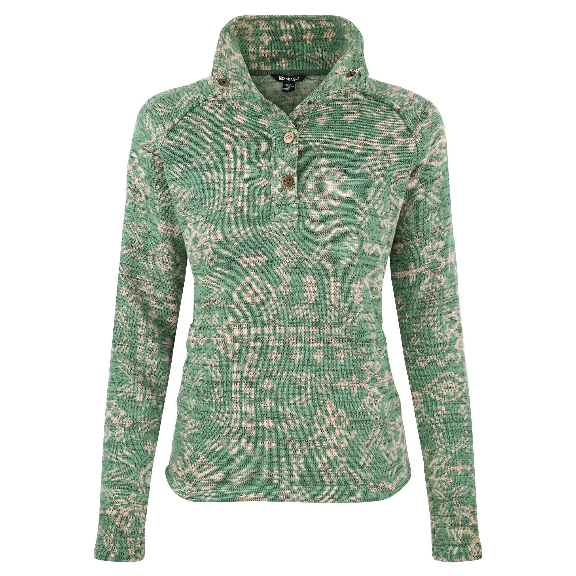 Bhutan Pullover - Dark Thyme Abstract
