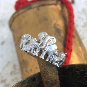 Big 5 Relief Ring in White Gold
