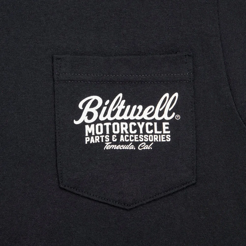 BILTWELL POCKET T-SHIRT [CHOPPER BLACK]