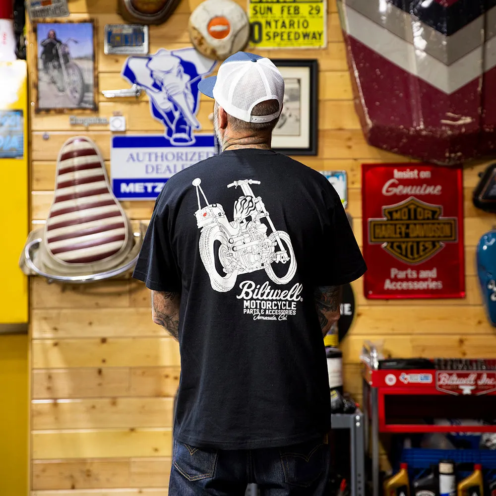 BILTWELL POCKET T-SHIRT [CHOPPER BLACK]