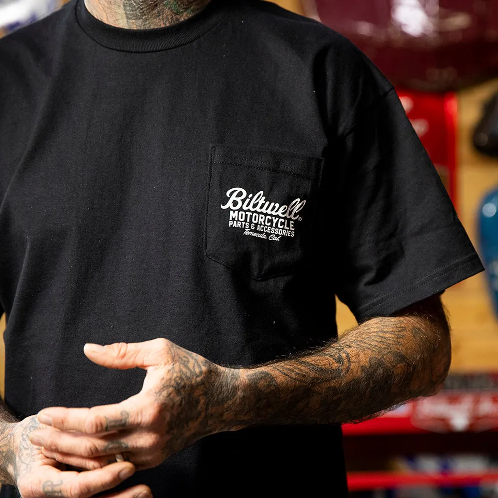 BILTWELL POCKET T-SHIRT [CHOPPER BLACK]