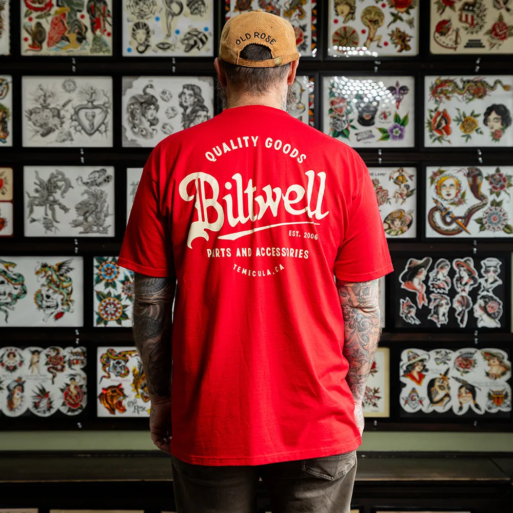 BILTWELL POCKET T-SHIRT [QUALITY GOODS RED]