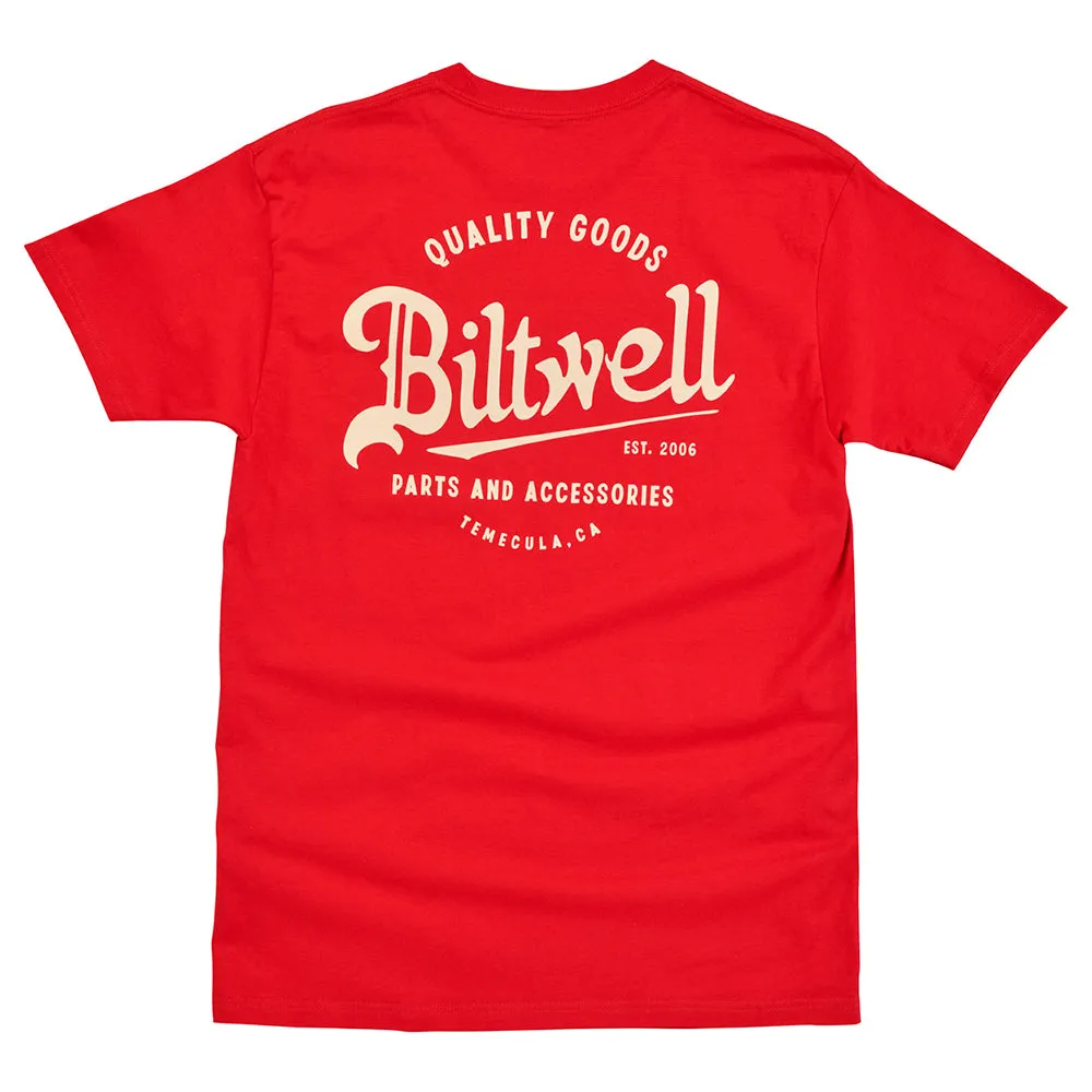 BILTWELL POCKET T-SHIRT [QUALITY GOODS RED]