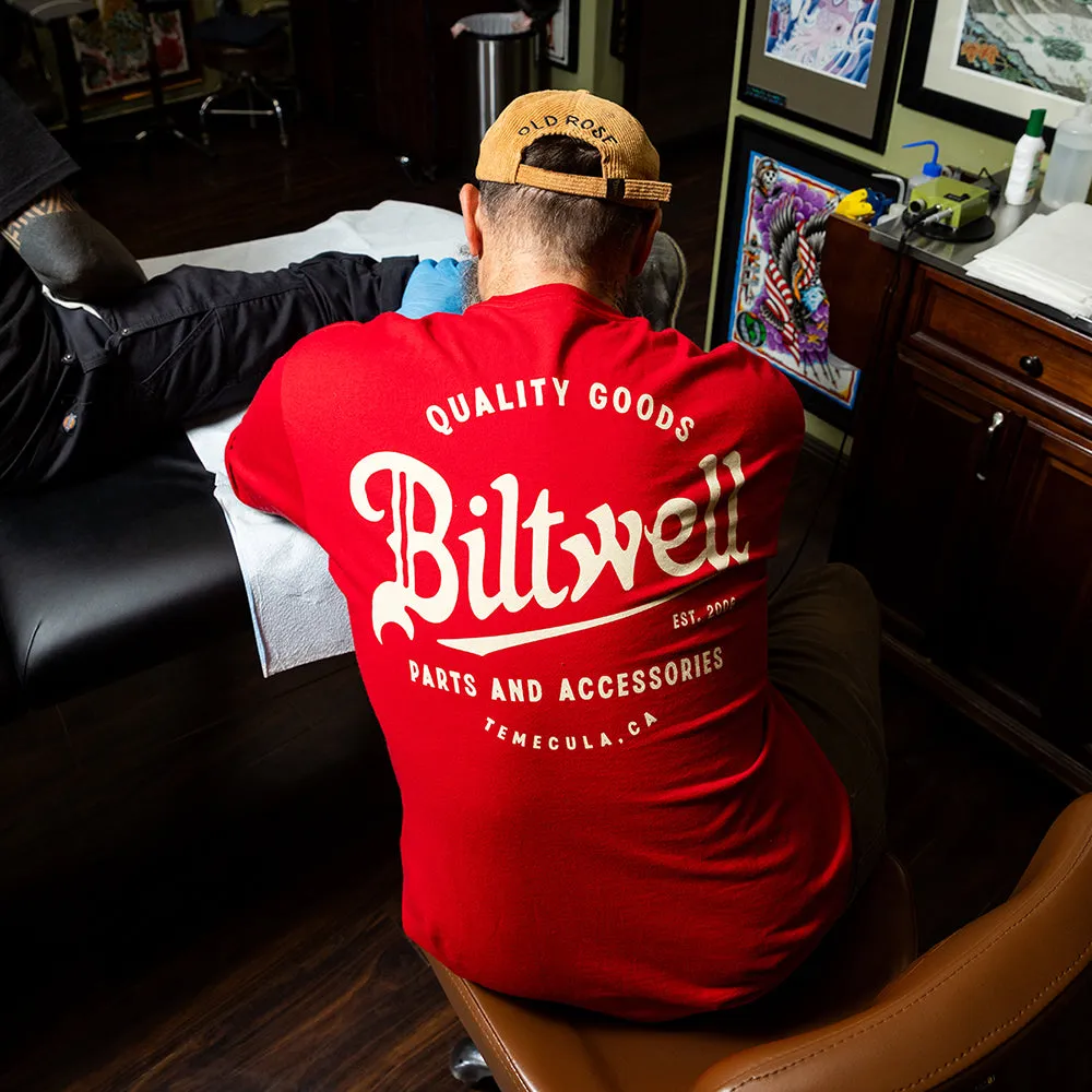 BILTWELL POCKET T-SHIRT [QUALITY GOODS RED]