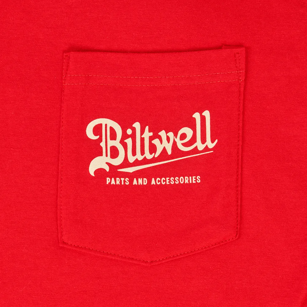 BILTWELL POCKET T-SHIRT [QUALITY GOODS RED]