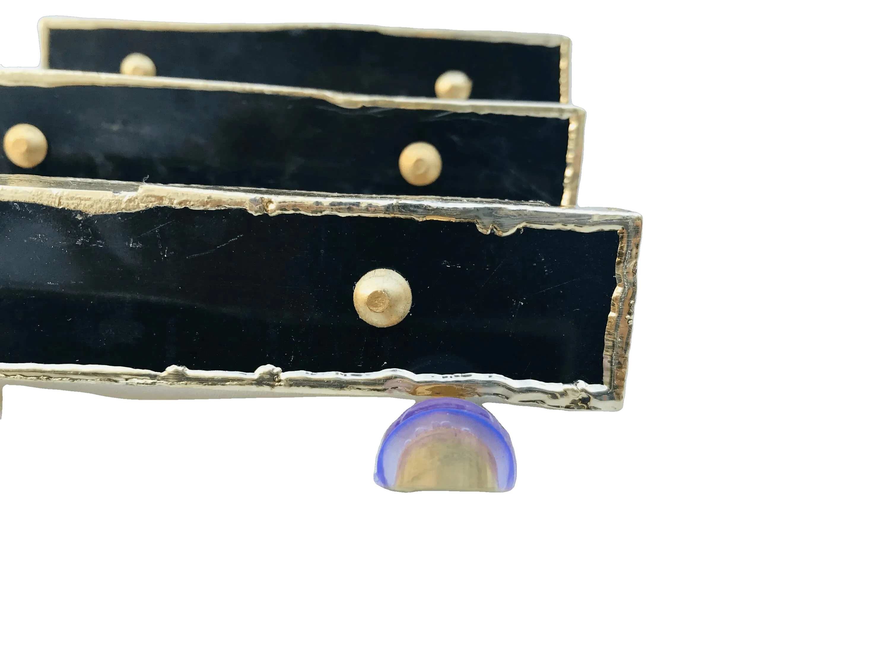 Black Agate Cabinet Door Pull Handle - Set of 4