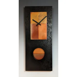 Black and Copper Pendulum Wall Clock by Leonie Lacouette