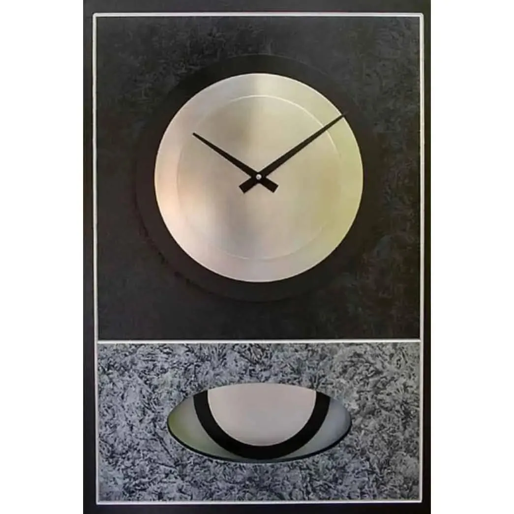 Black and Silver Walid Pendulum Wall Clock by Leonie Lacouette