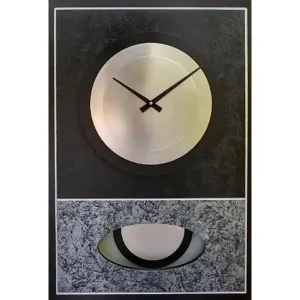 Black and Silver Walid Pendulum Wall Clock by Leonie Lacouette