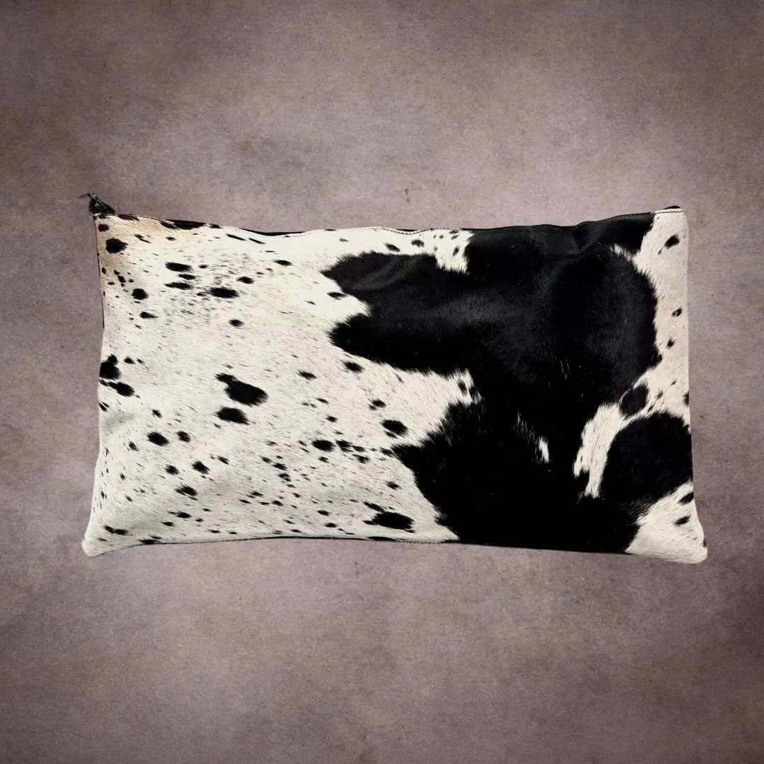 Black and White Cowhide Pillow Cover---PL046