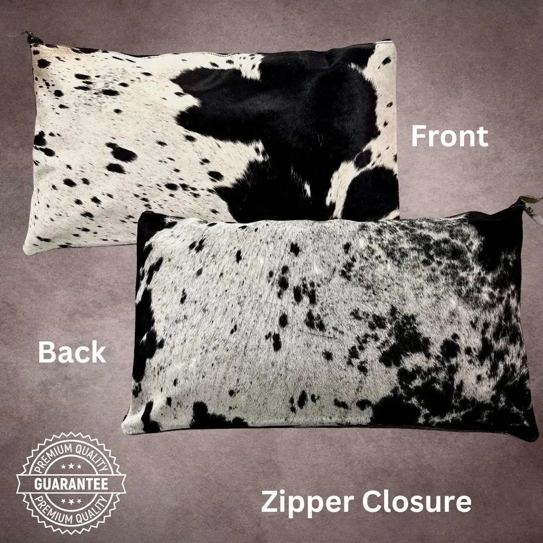 Black and White Cowhide Pillow Cover---PL046