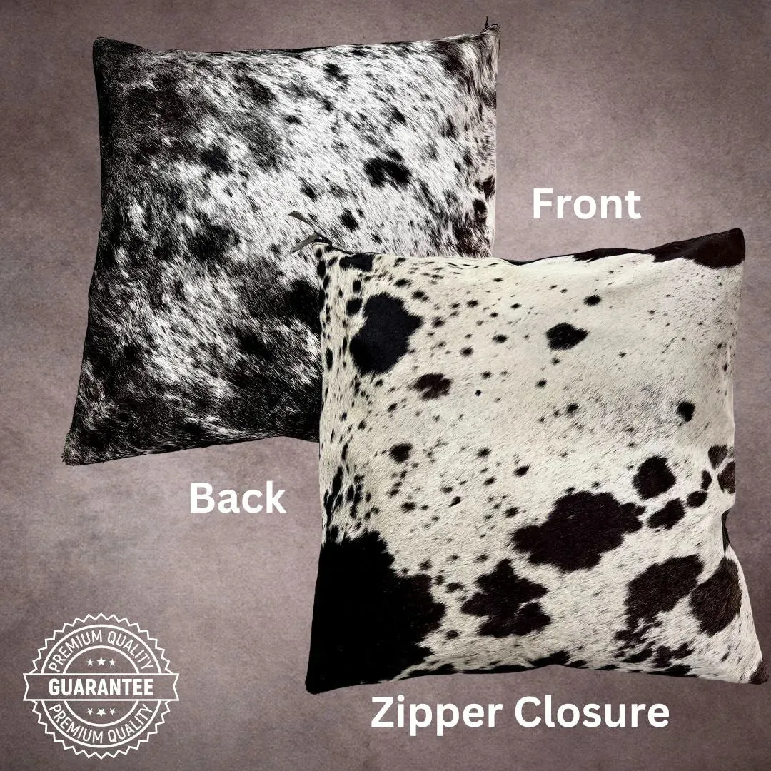 Black and White Cowhide Pillow Cover---PL047