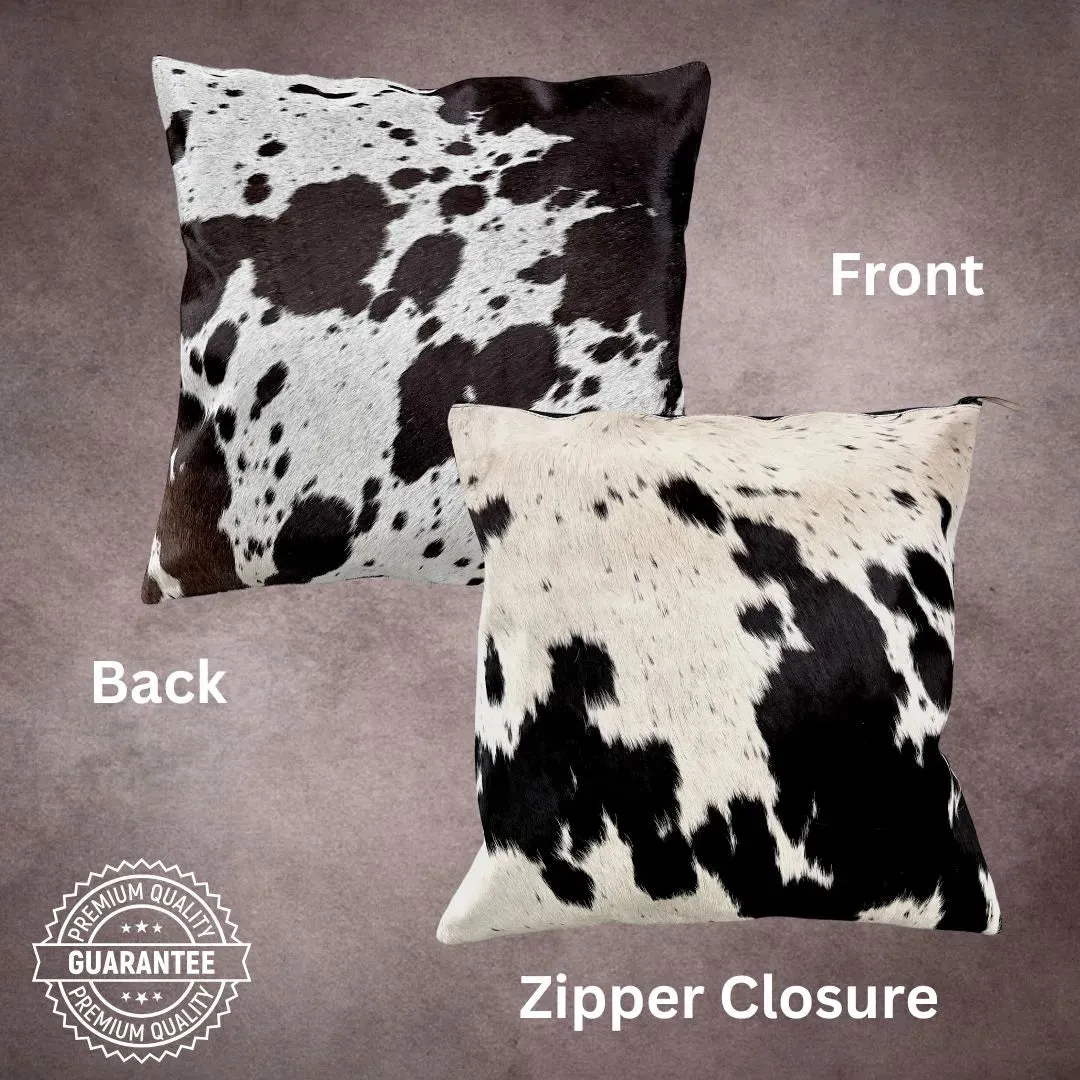 Black and White Cowhide Pillow Cover---PL129