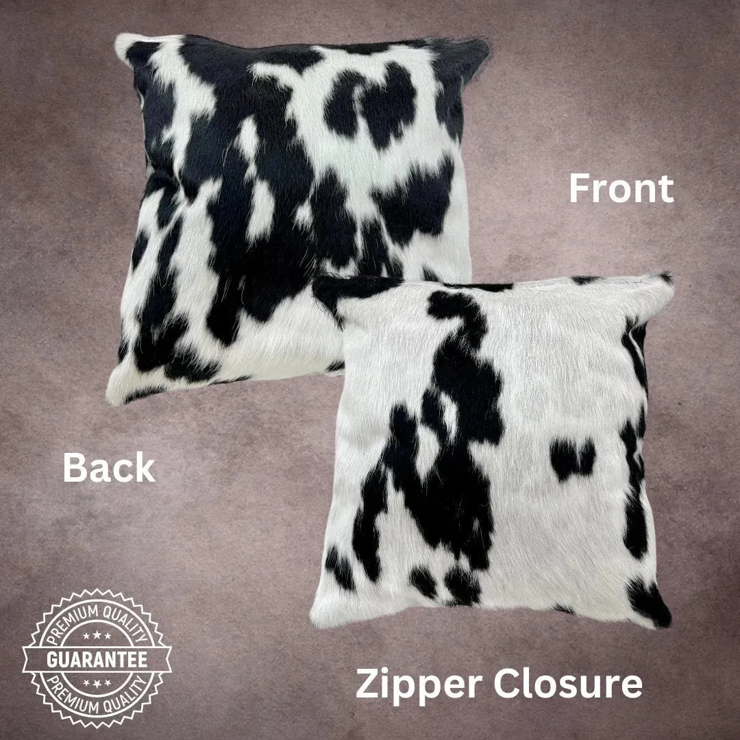 Black and White Cowhide Pillow Cover---PL144