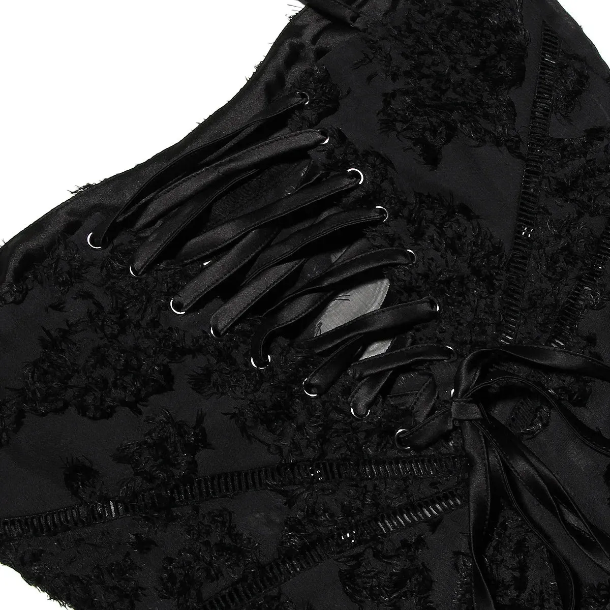 Black Appliques See-Through V-Neck Long Elegant Formal Dress