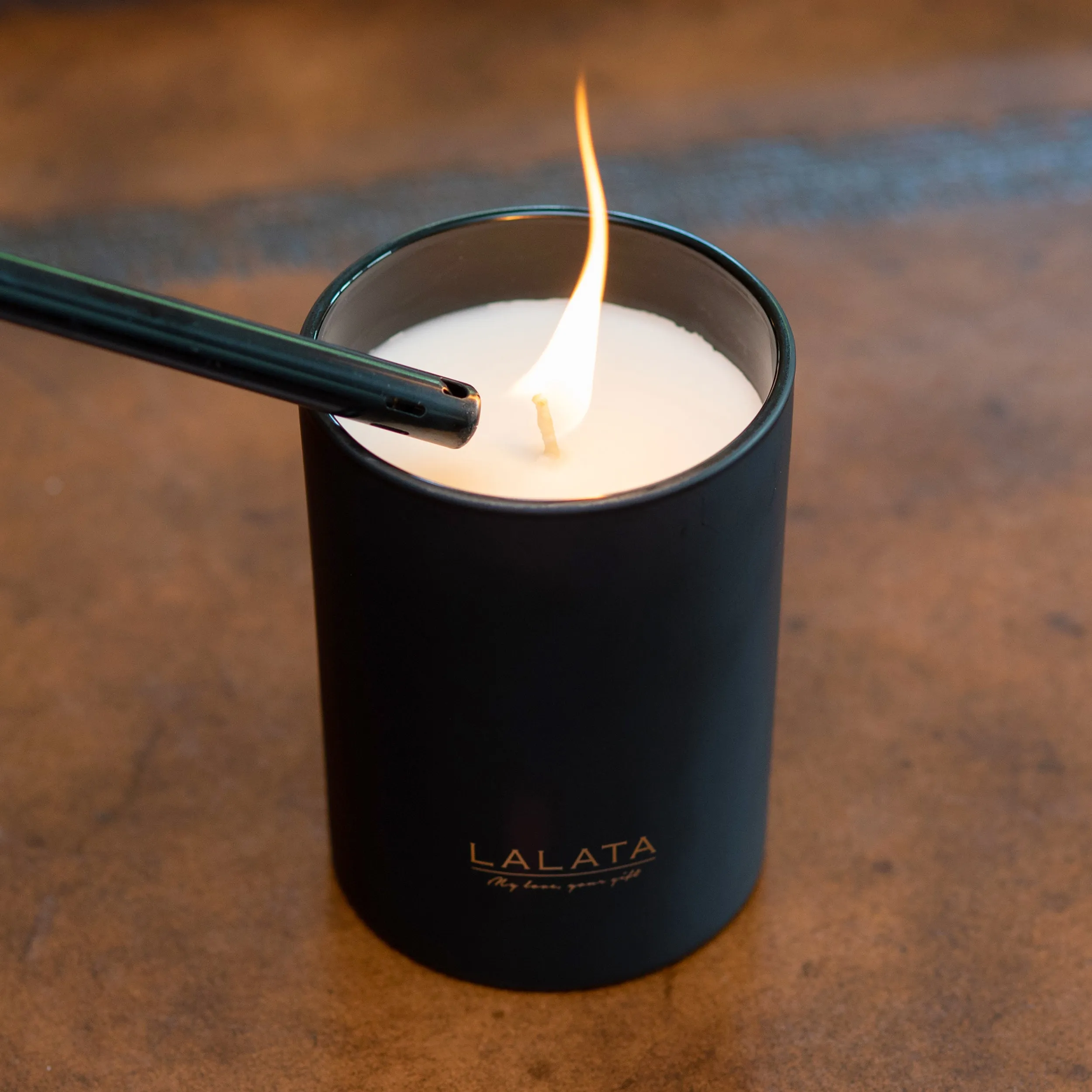 Black Candle - Scented Eucalyptus Lavender