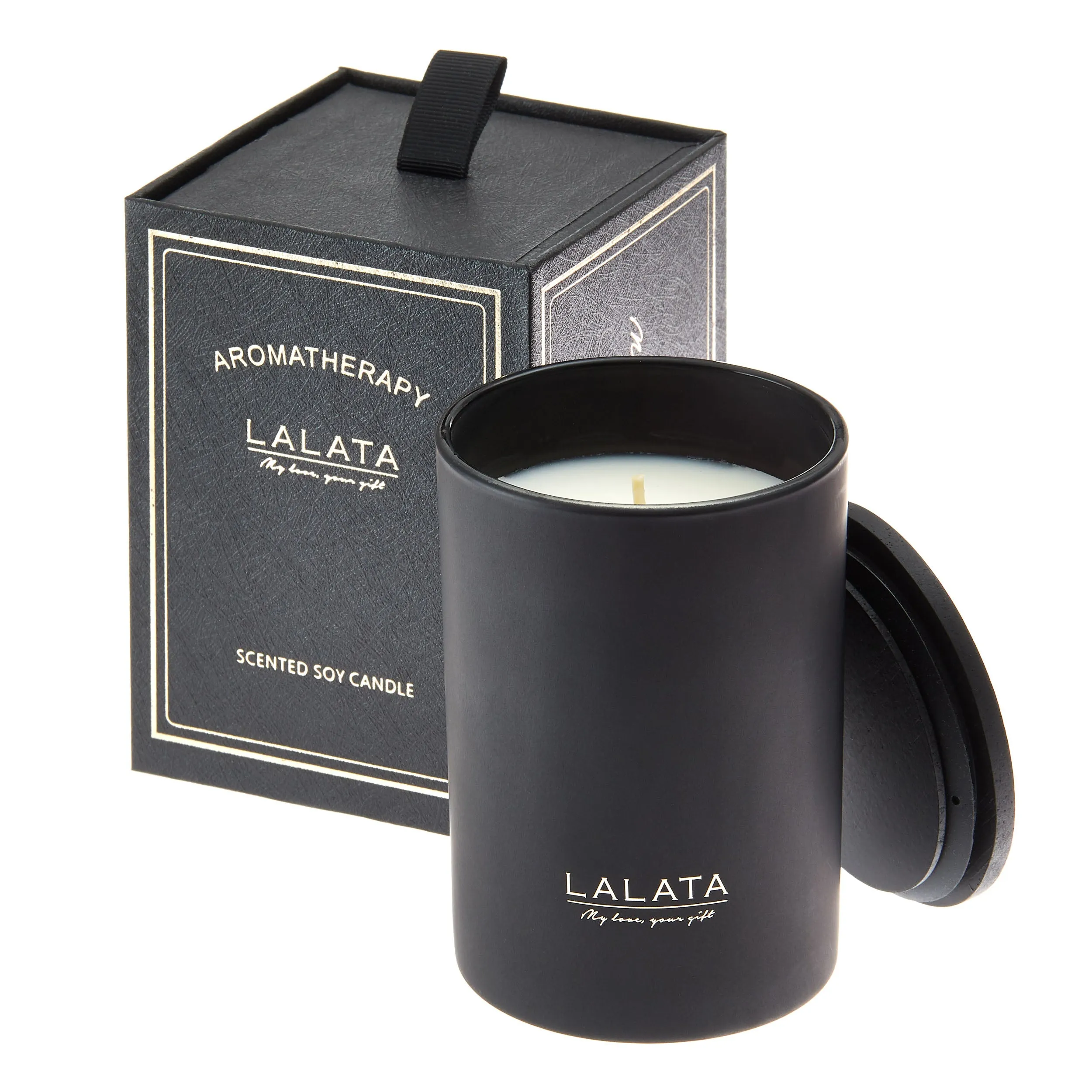 Black Candle - Scented Eucalyptus Lavender