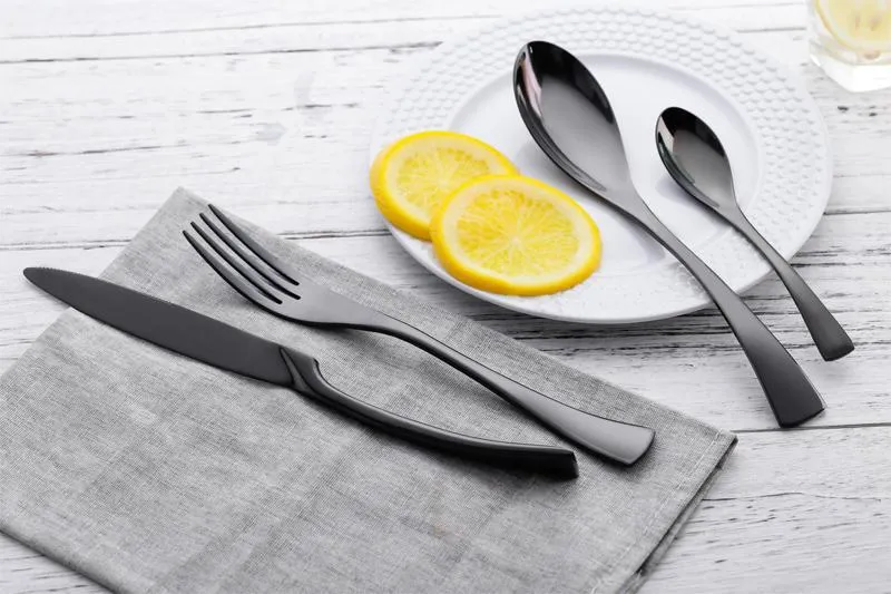 Black Cutlery Set