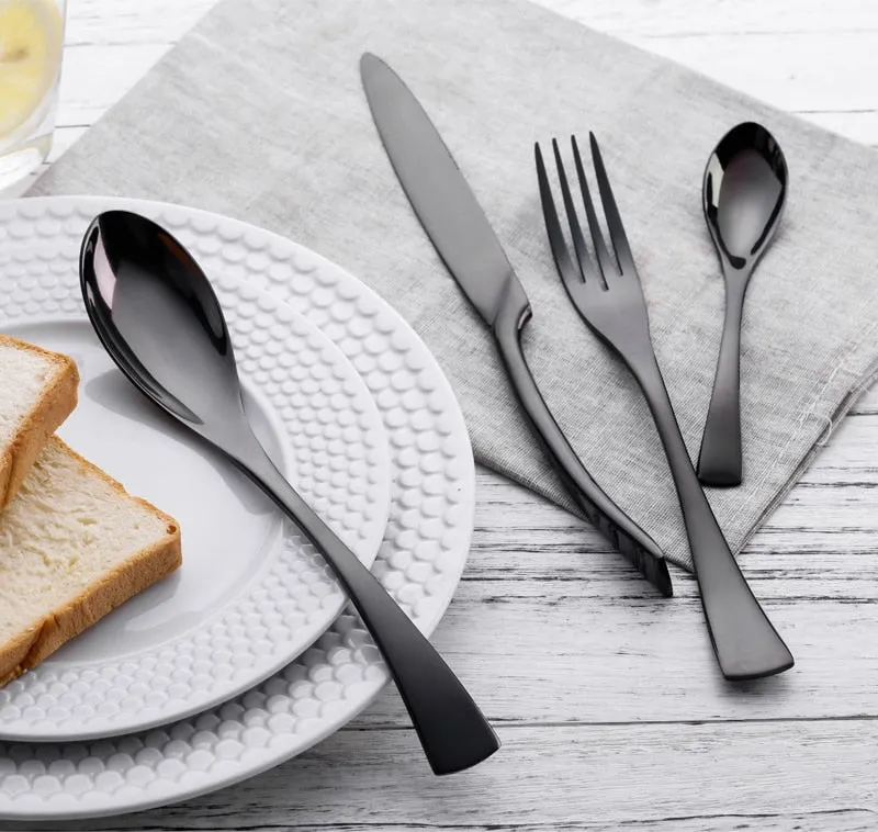 Black Cutlery Set