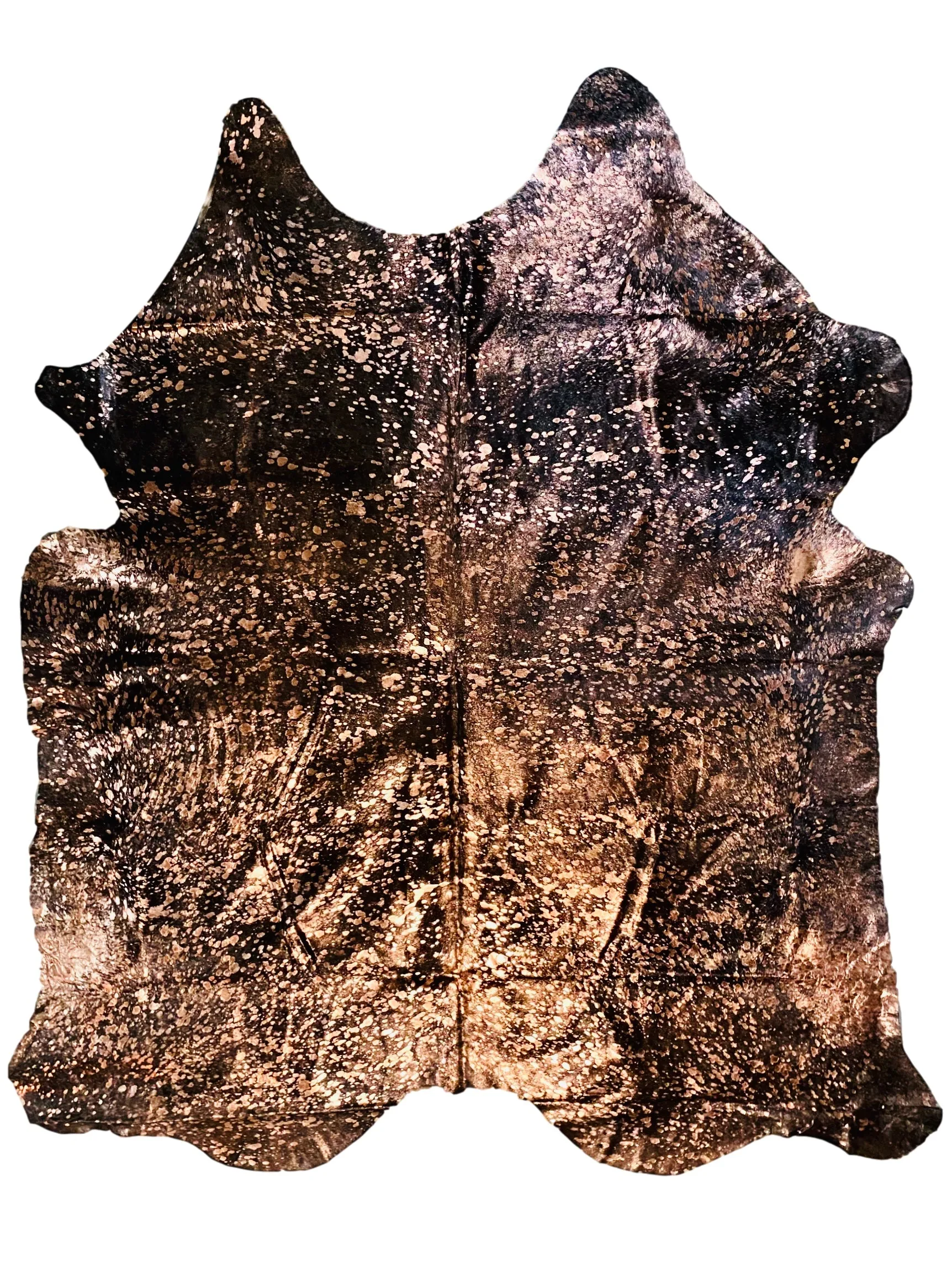 Black Devore Rosegold Acid Washed Premium Brazilian Cowhide, XL CH79DVD DZ