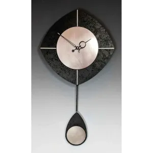 Black L Drop Pendulum Wall Clock by Leonie Lacouette