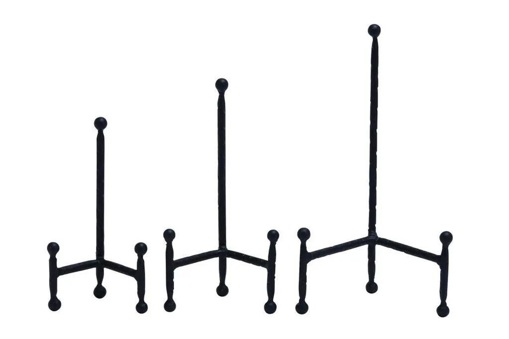 Black Metal Display Easel with Ball Details