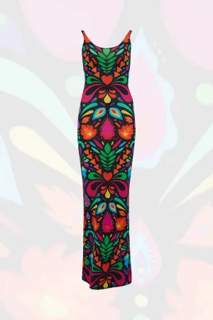 Black Rainbow Bodycon Dress in Femina Magicae