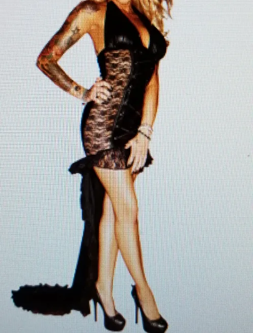 Black Sexy Vinyl Lace Backless Mini Dress With Extended Back
