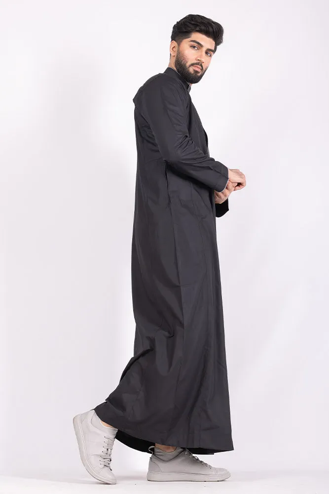 Black|Silver Al Huruf Thobe