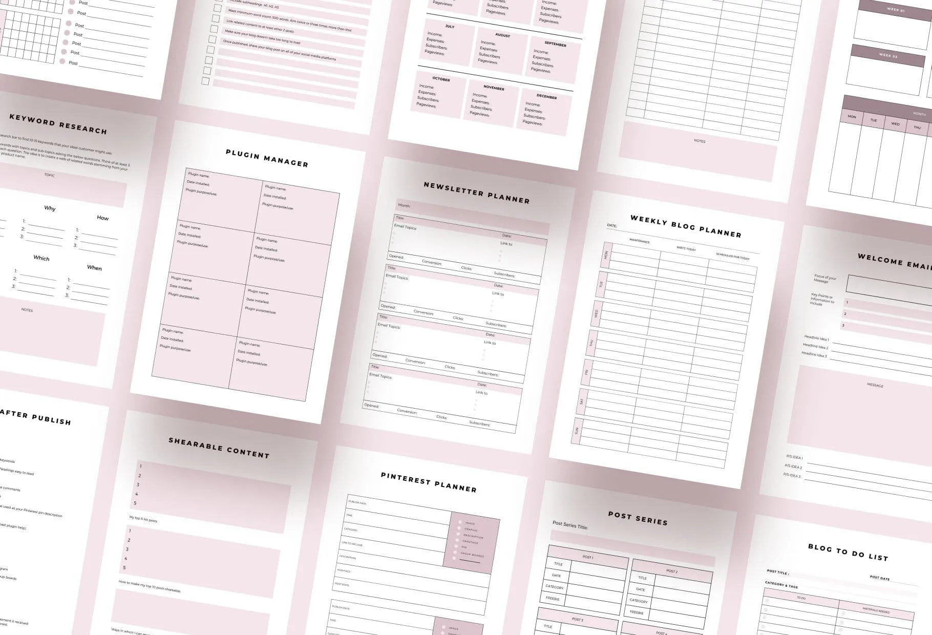 Blog Planner Canva Template