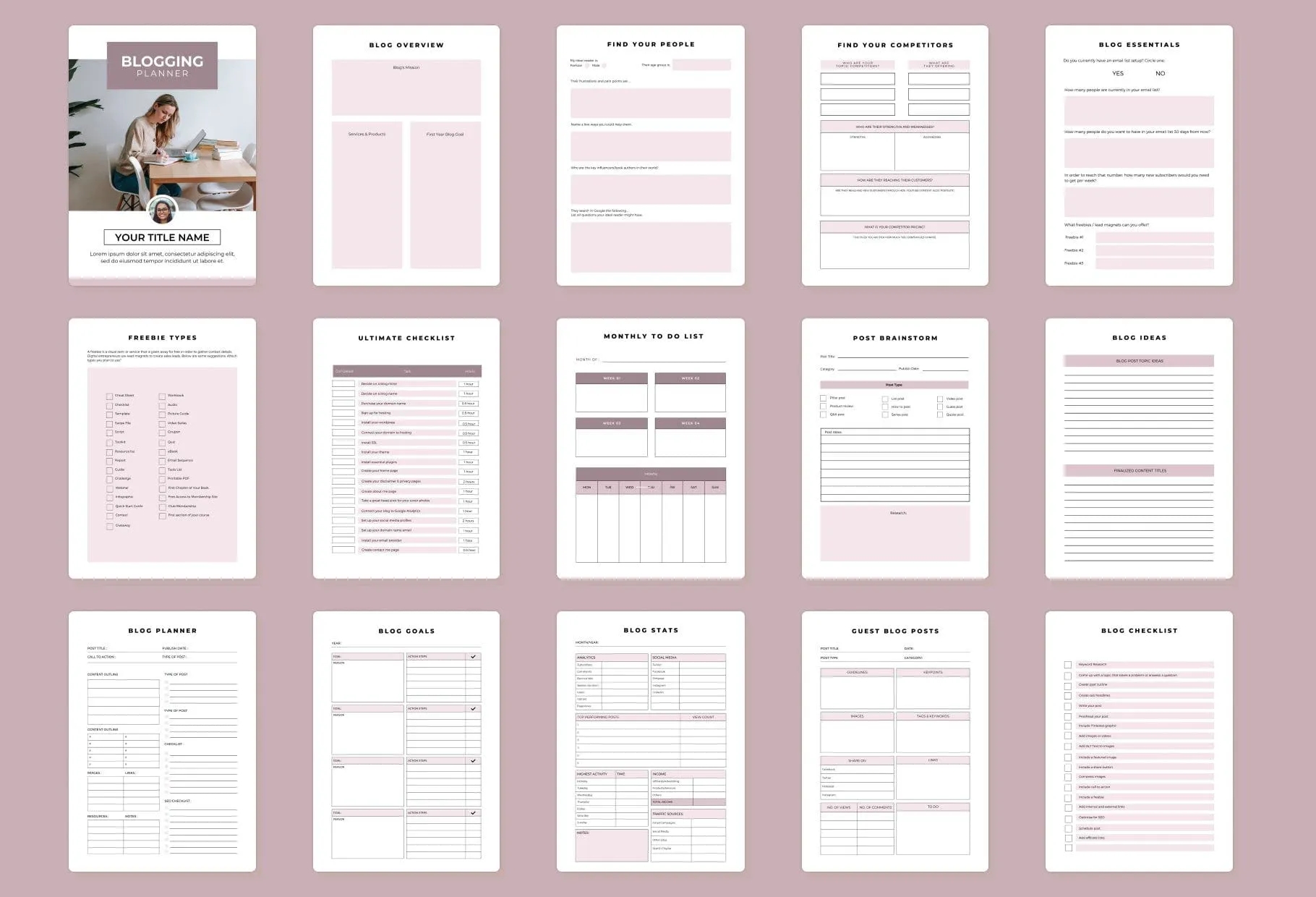 Blog Planner Canva Template