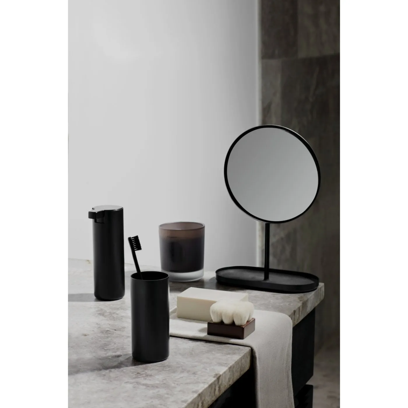 blomus Toothbrush Cup in Corrosion Resistant and Scratch Proof Black MODO