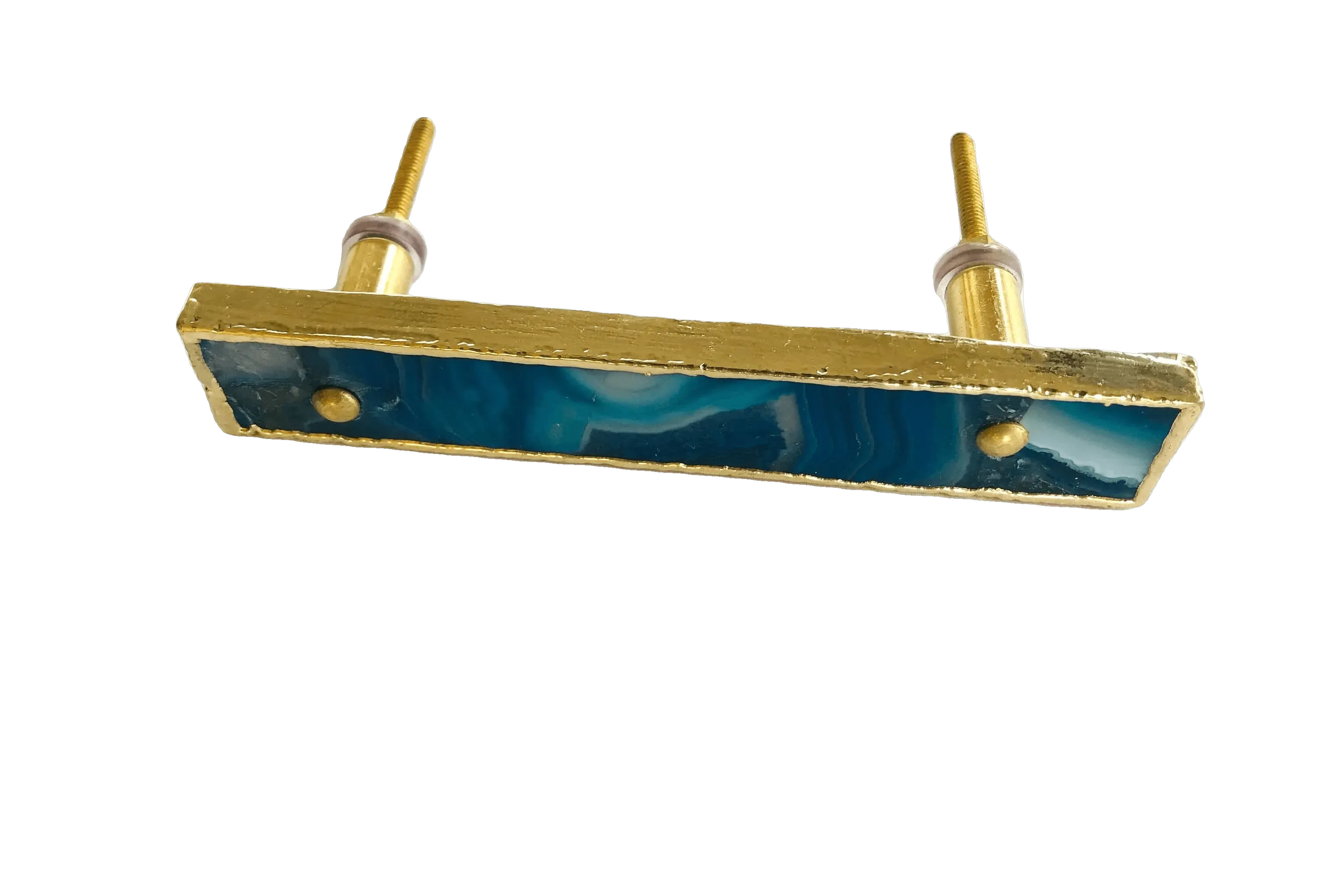 Blue Agate Cabinet Door Pull Handle - Set of 4