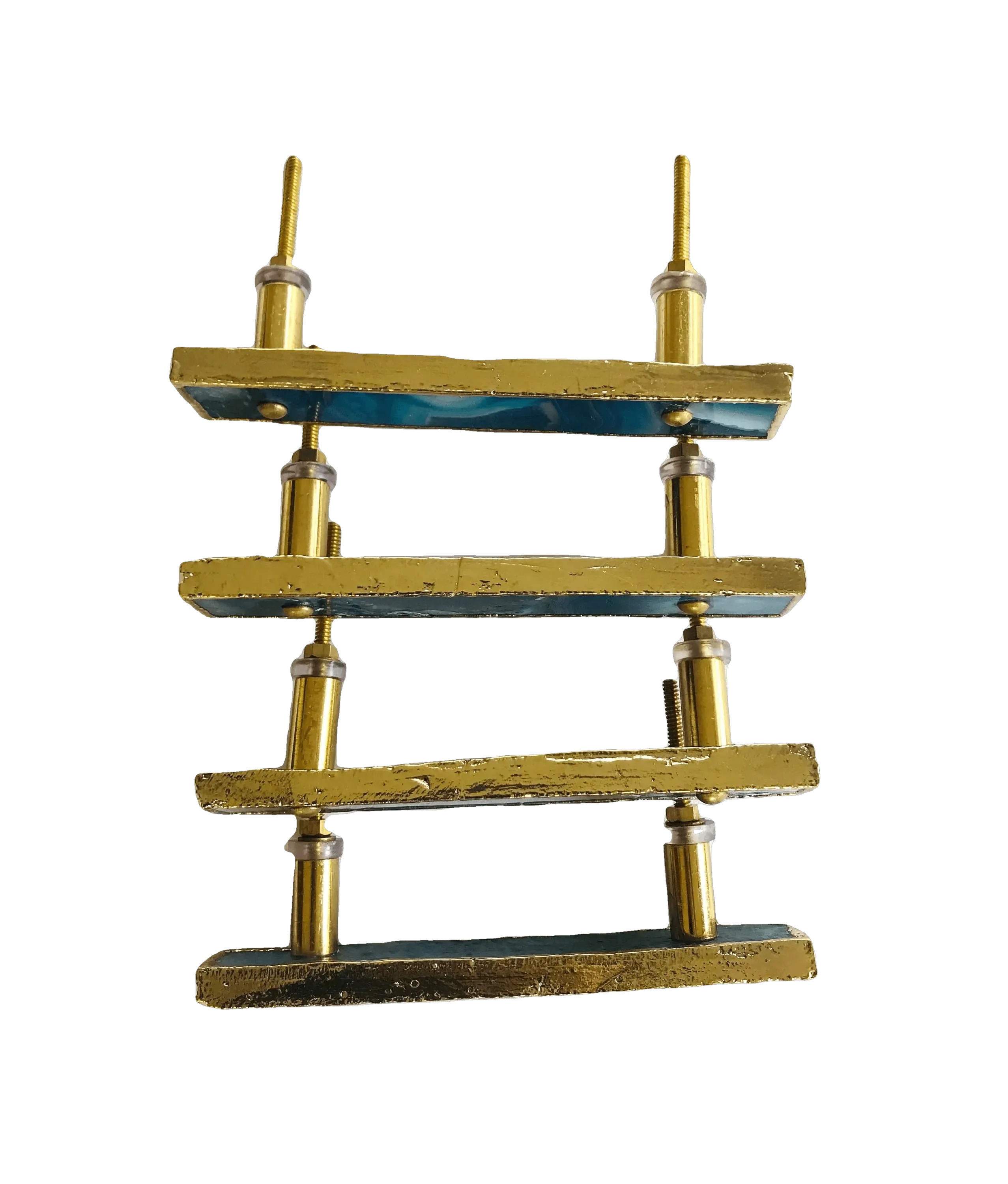 Blue Agate Cabinet Door Pull Handle - Set of 4